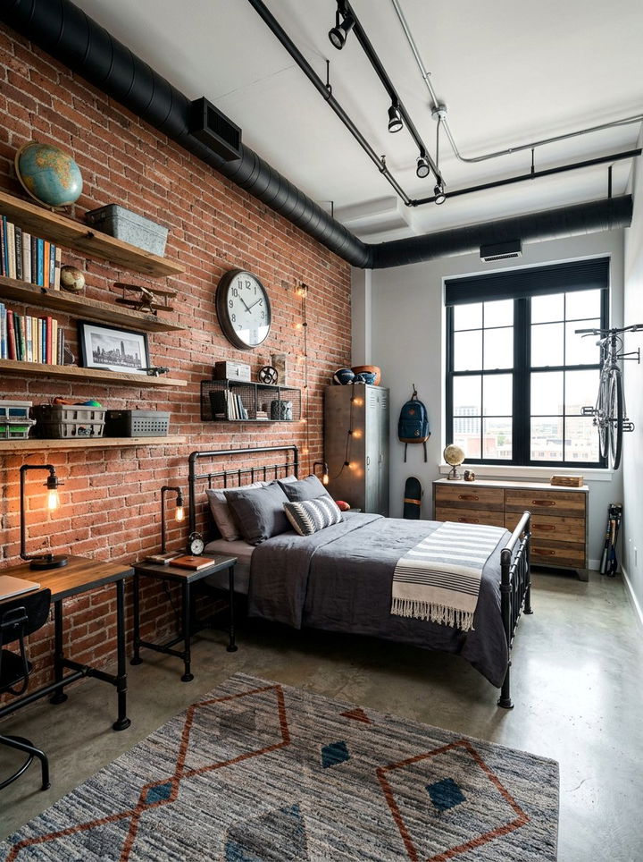 Industrial Boys Room - 30 elementary age bedroom ideas