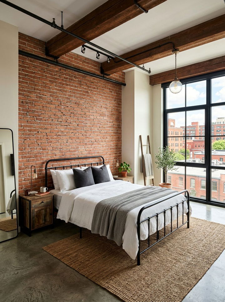 Industrial Brick Wallpaper - 30 bedroom accent wall wallpapers