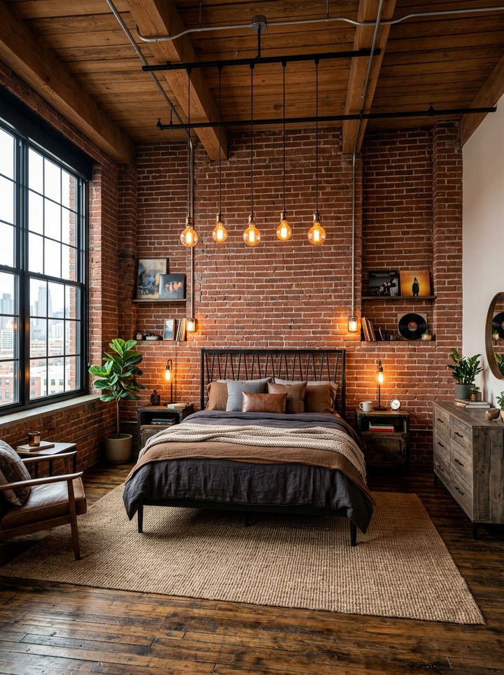 Industrial Brown Bedroom - 30 chocolate brown bedroom ideas