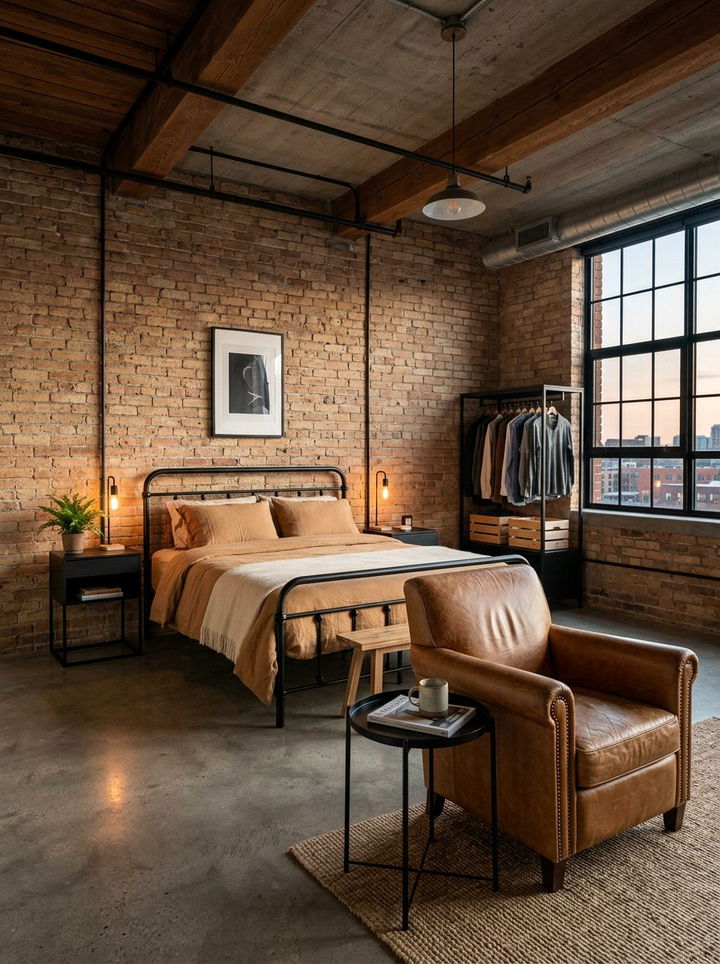 Industrial Camel Bedroom - 30 camel bedroom ideas
