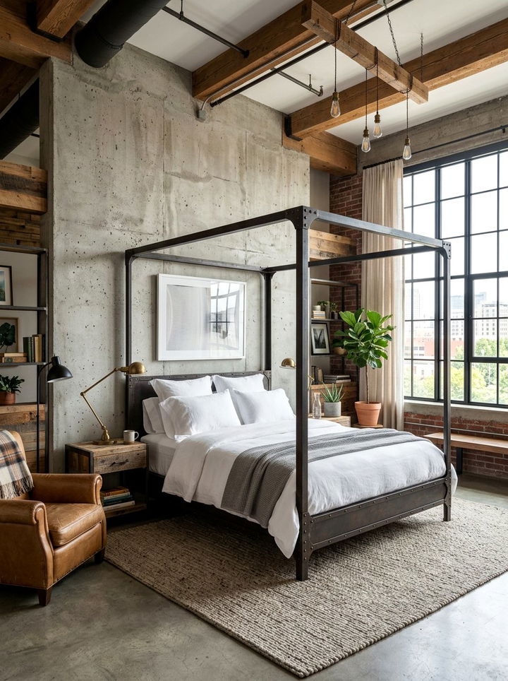 Industrial Chic Bedroom - 30 high-end bedroom ideas