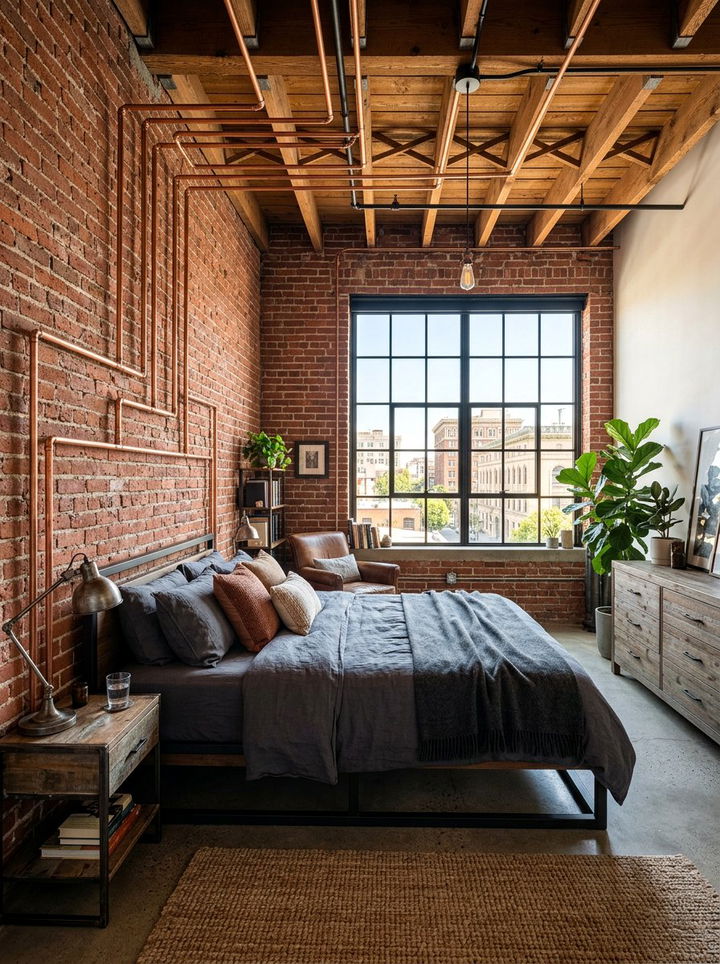 Industrial Copper Bedroom - 30 copper bedroom ideas