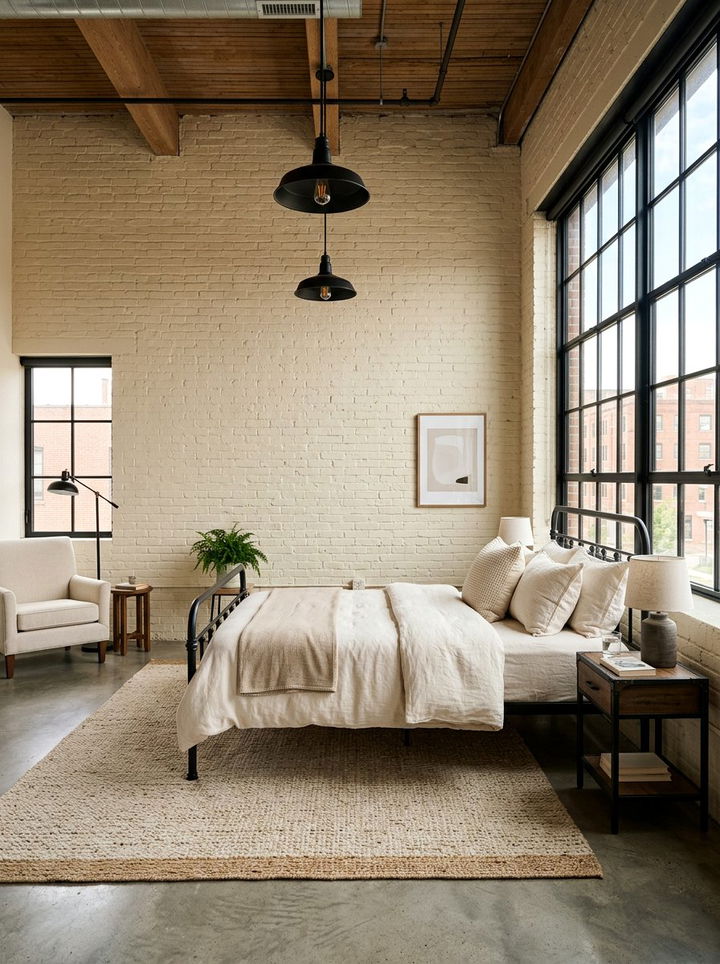 Industrial Cream Bedroom - 30 cream bedroom ideas