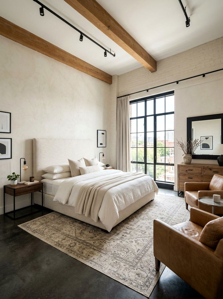 Industrial Cream Master Bedroom - 30 industrial cream bedroom ideas