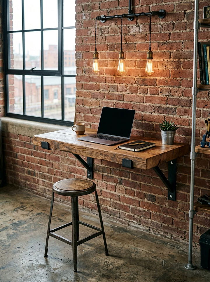 Industrial Floating Desk - 30 bedroom floating desks