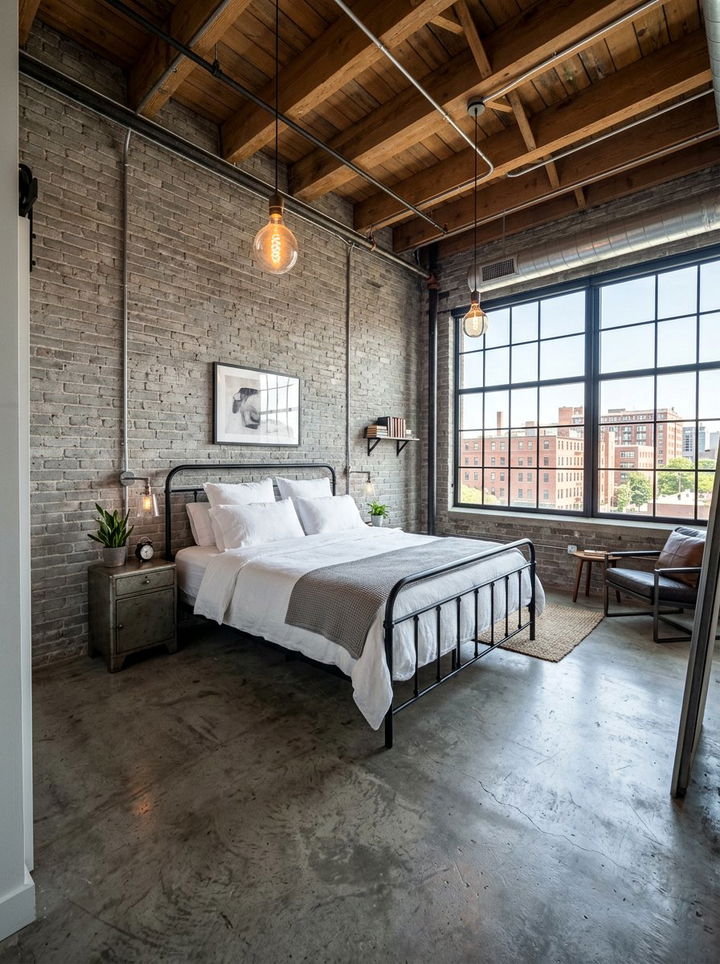 Industrial Gray And White Bedroom - 30 gray and white bedroom ideas