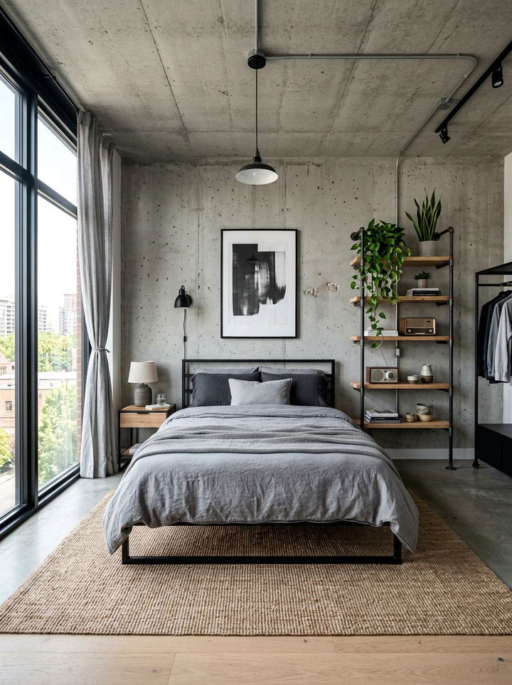 Industrial Gray Scandinavian Bedroom - 30 scandinavian gray bedroom ideas