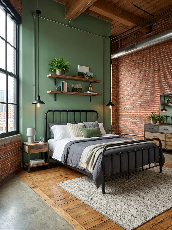 Industrial Green Bedroom Style - 30 fern green bedroom ideas