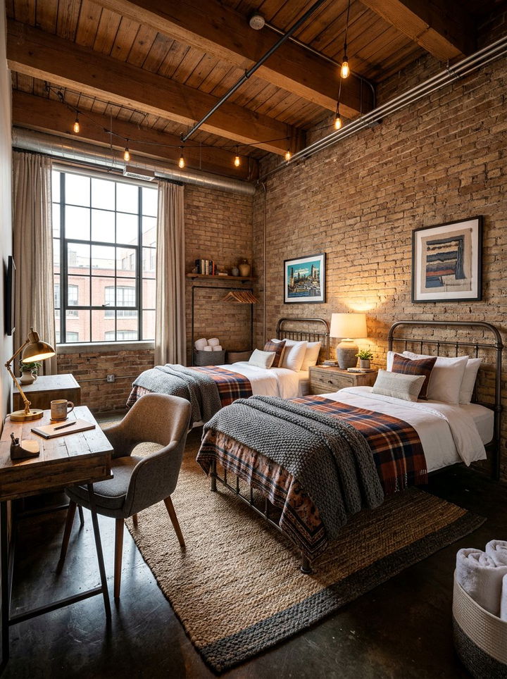 Industrial Guest Bedroom - 30 converted warehouse bedroom ideas