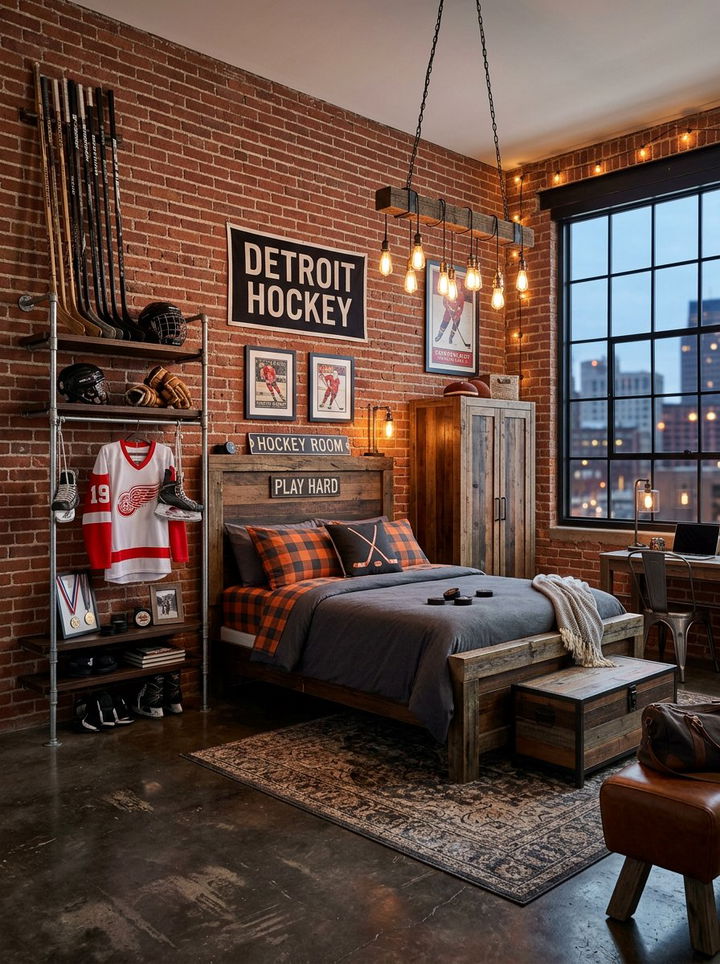 30 Hockey Bedroom Ideas for Every Dedicated Sports Fan