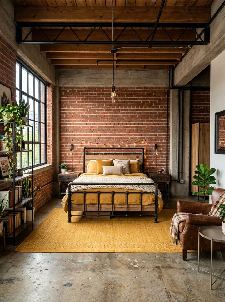 Industrial Honey Yellow Bedroom - 30 honey yellow bedroom ideas