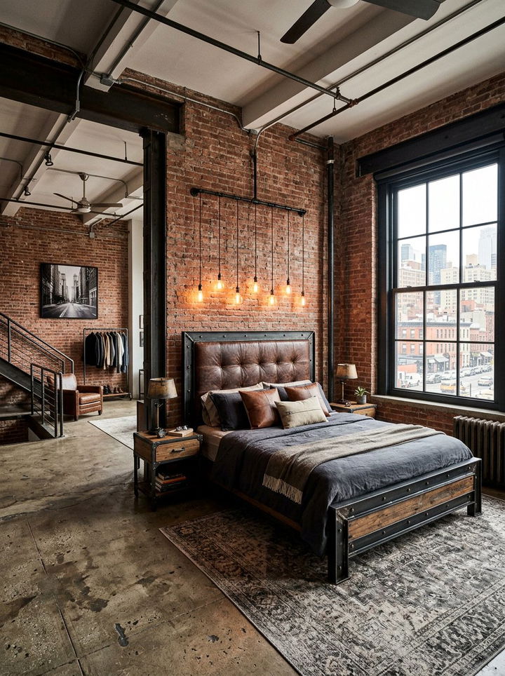 Industrial Leather Headboard - 30 bedroom leather headboards