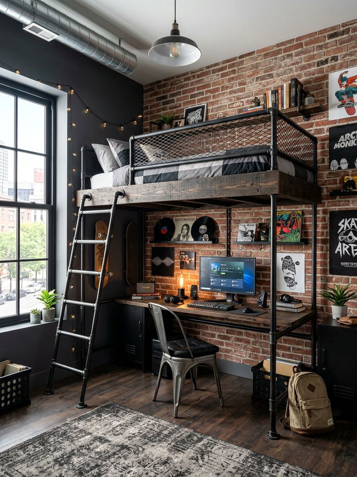 Industrial Loft Bed - 30 bedroom built-in beds