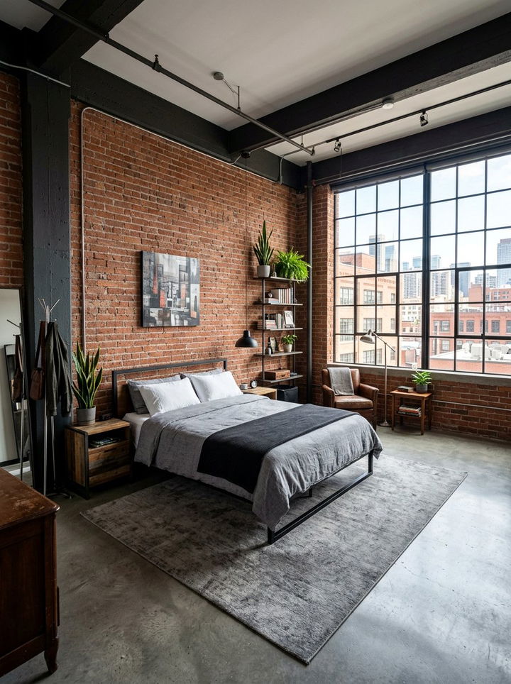 Industrial Loft Bedroom - 30 elegant bedroom ideas