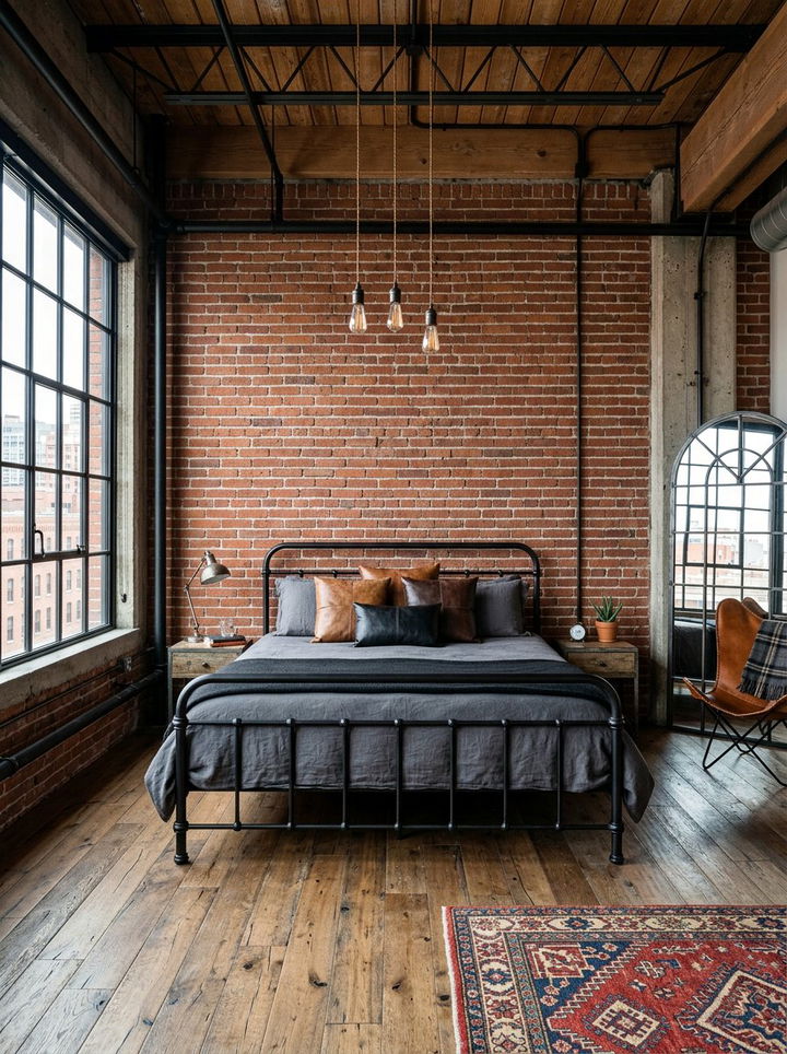 Industrial Loft Bedroom - 30 gender neutral bedroom ideas