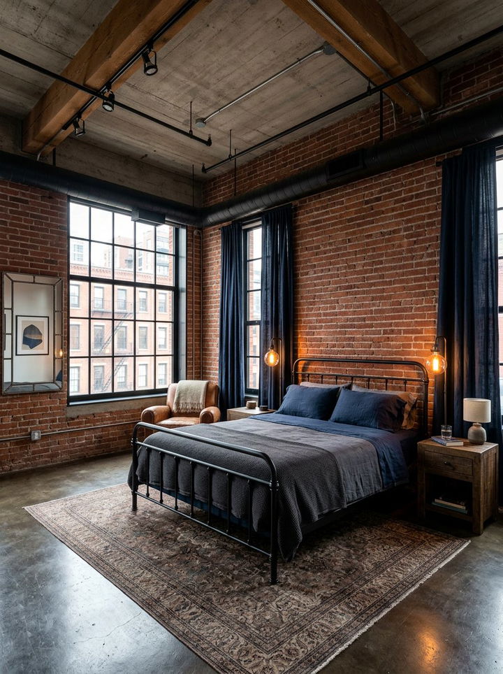 Industrial Loft Bedroom - 30 instant bedroom ideas