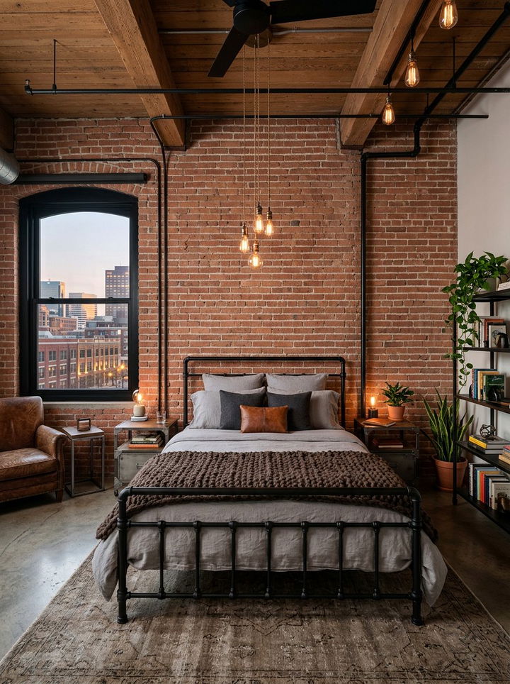Industrial Loft Bedroom - 30 modern bedroom ideas