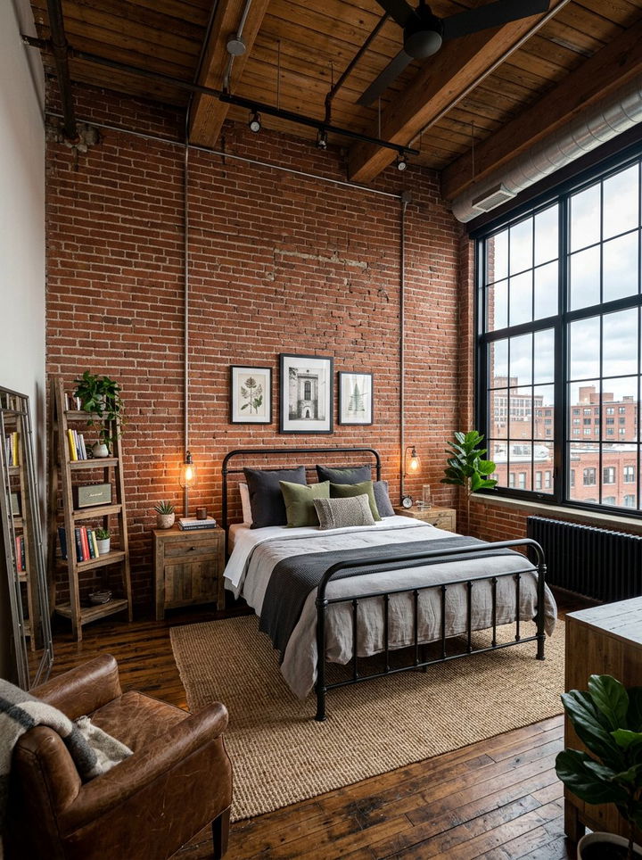 Industrial Loft Bedroom - 30 quick bedroom ideas