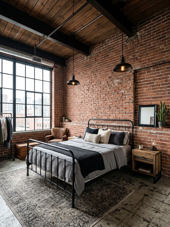 Industrial Loft Bedroom - 30 trending bedroom ideas