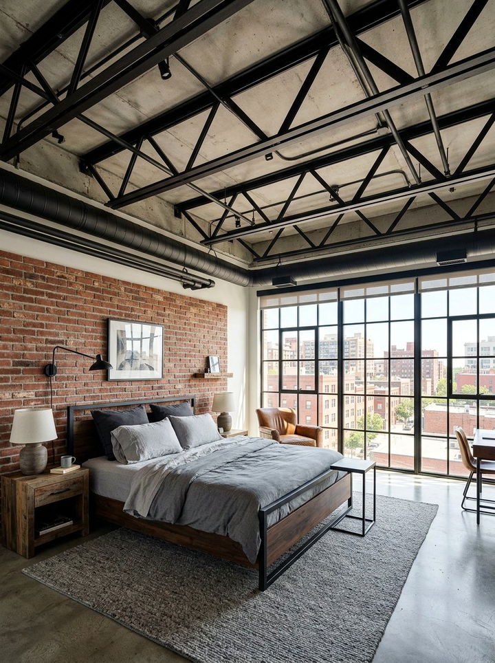 Industrial Loft Bedroom Ceiling - 30 bedroom vaulted ceiling ideas