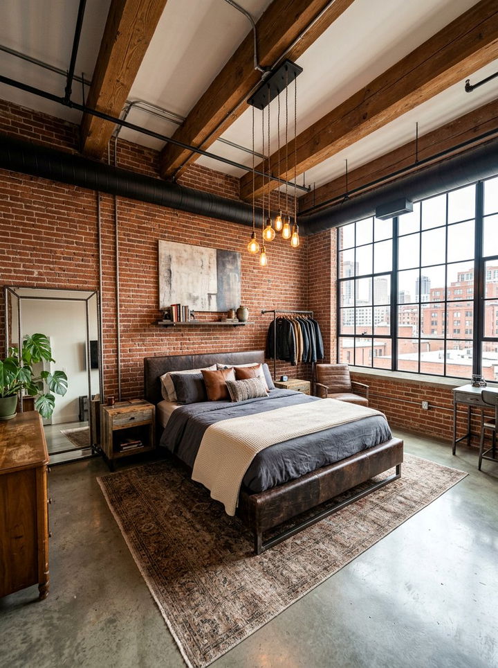 Industrial Loft Bedroom Decor - 30 high ceiling bedroom ideas