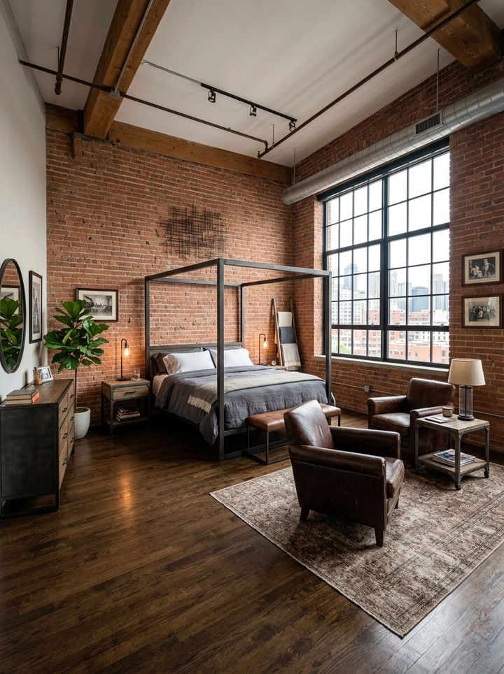 Industrial Master Bedroom - 30 large bedroom ideas
