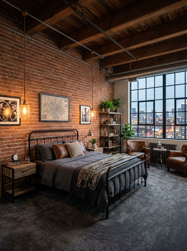 Industrial Master Bedroom - 30 bedroom designs