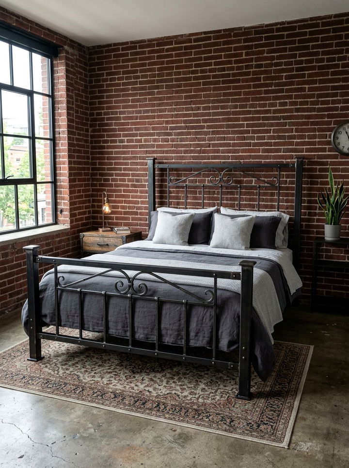 Industrial Metal Bed - 30 bedroom furniture ideas