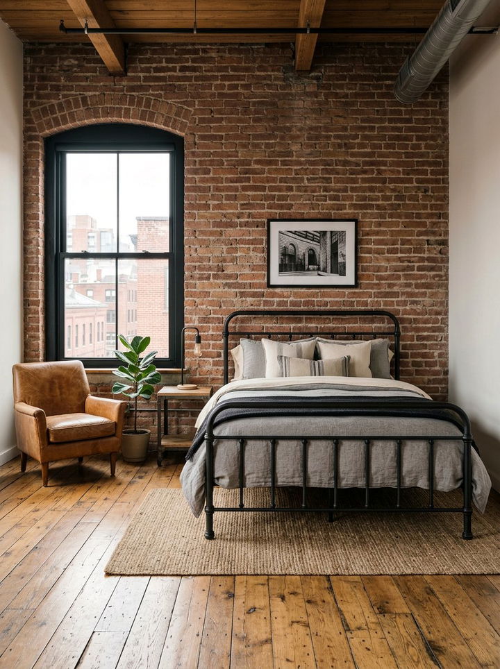 Industrial Metal Bed - 30 bedroom bed ideas