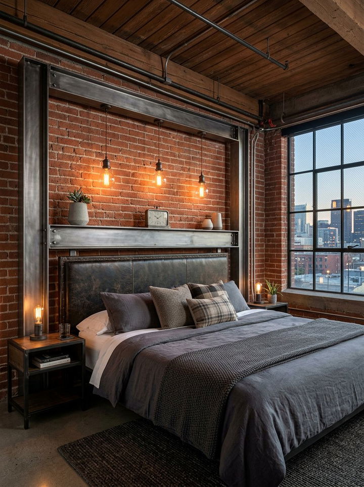 Industrial Metal Bedroom Mantel - 30 bedroom fireplace mantels