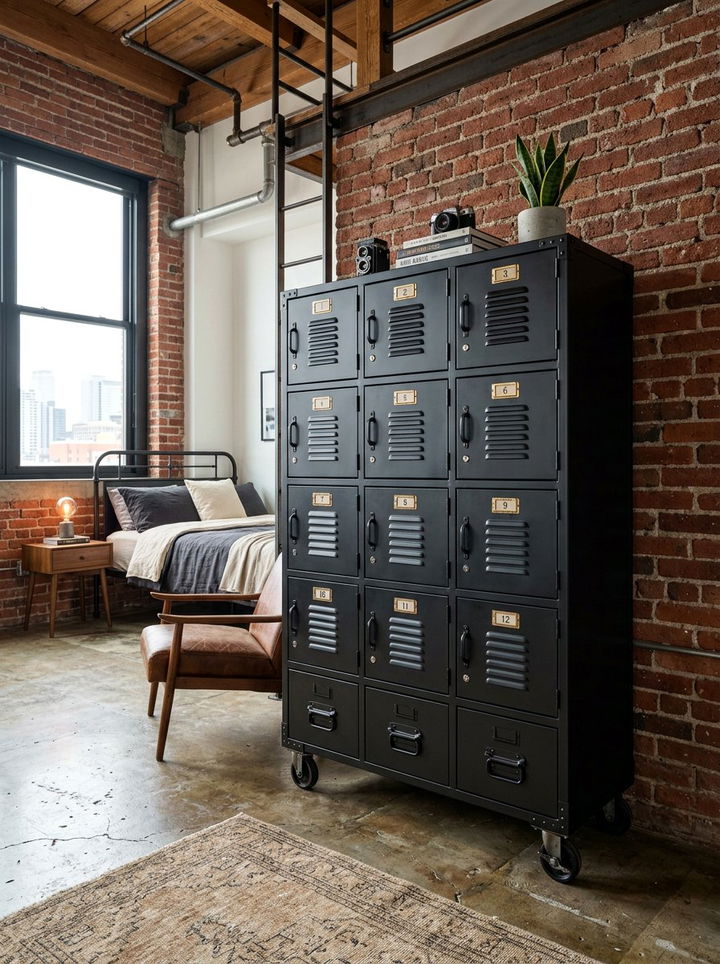 Industrial Metal Locker Chest - 30 bedroom storage chests
