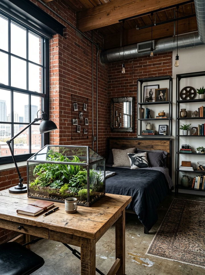 Industrial Metal Terrarium - 30 bedroom terrariums