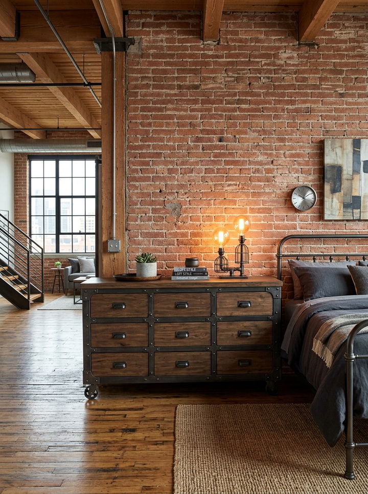 Industrial Metal Wide Dresser - 30 bedroom wide dressers