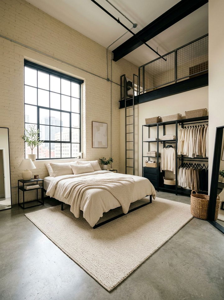 Industrial Minimalist Cream Bedroom - 30 minimalist cream bedroom ideas
