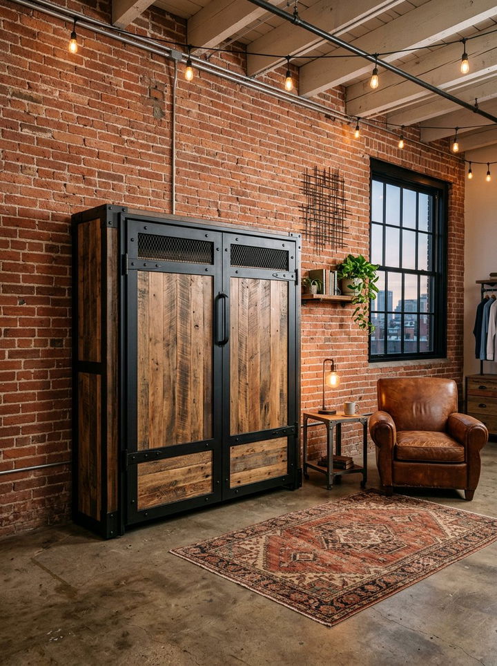Industrial Murphy Bed - 30 bedroom murphy bed ideas