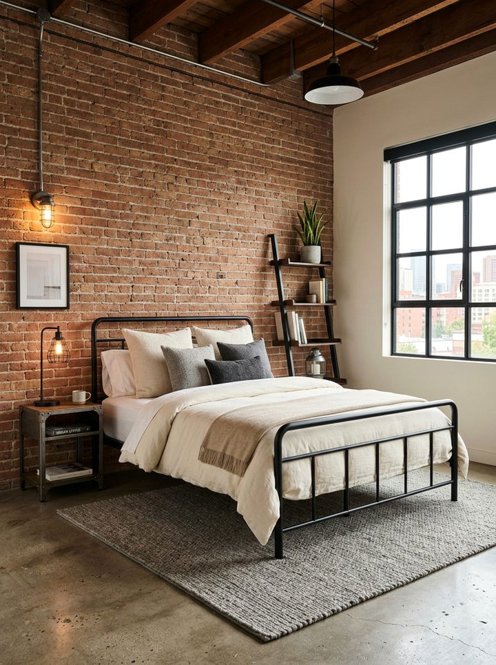 Industrial Neutral Bedroom - 30 neutral bedroom ideas