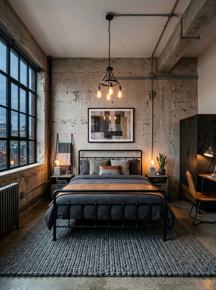 Industrial Neutral Bedroom - 30 neutral tone bedroom ideas
