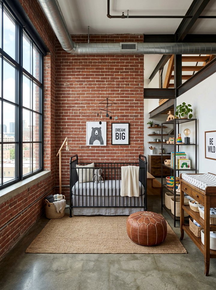 Industrial Nursery Room - 30 newborn bedroom ideas