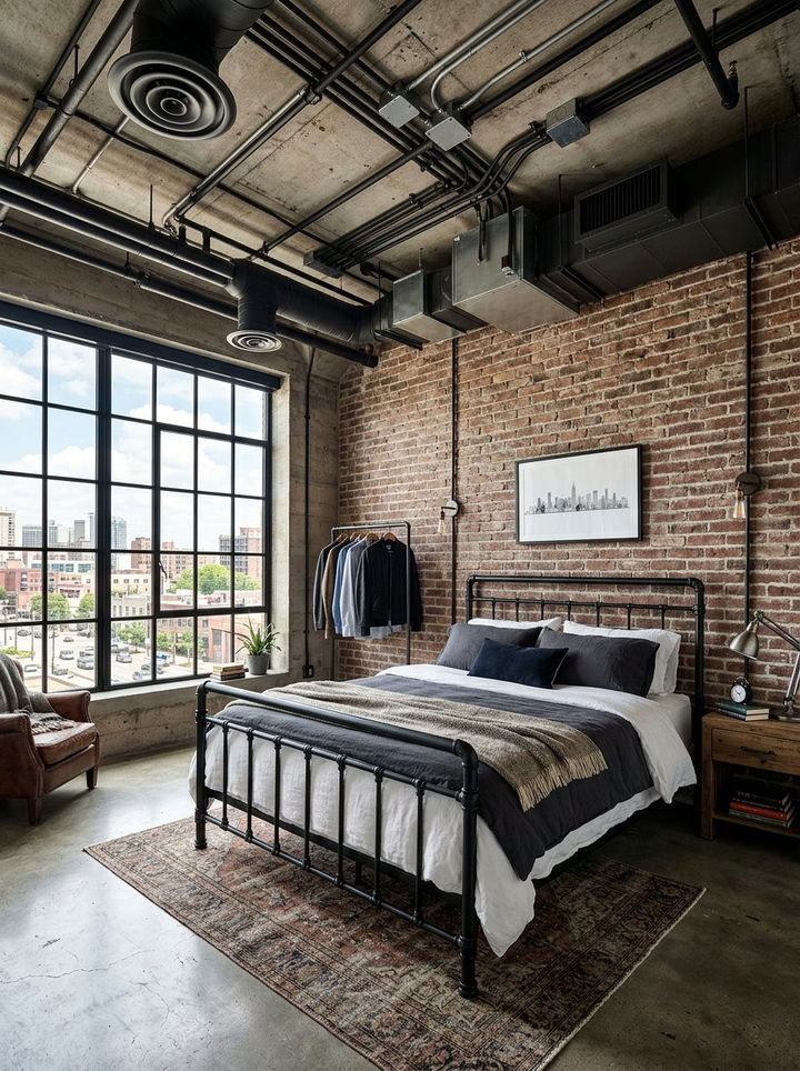 Industrial Pipe Ceiling - 30 bedroom ceiling design ideas