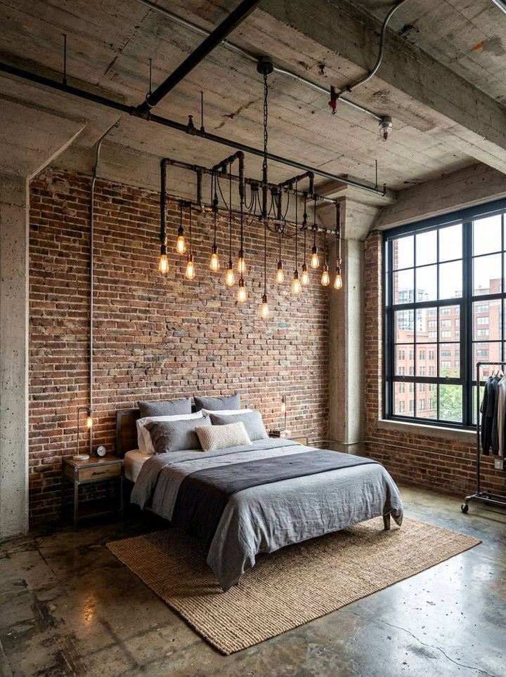 Industrial Pipe Chandelier - 30 bedroom chandeliers
