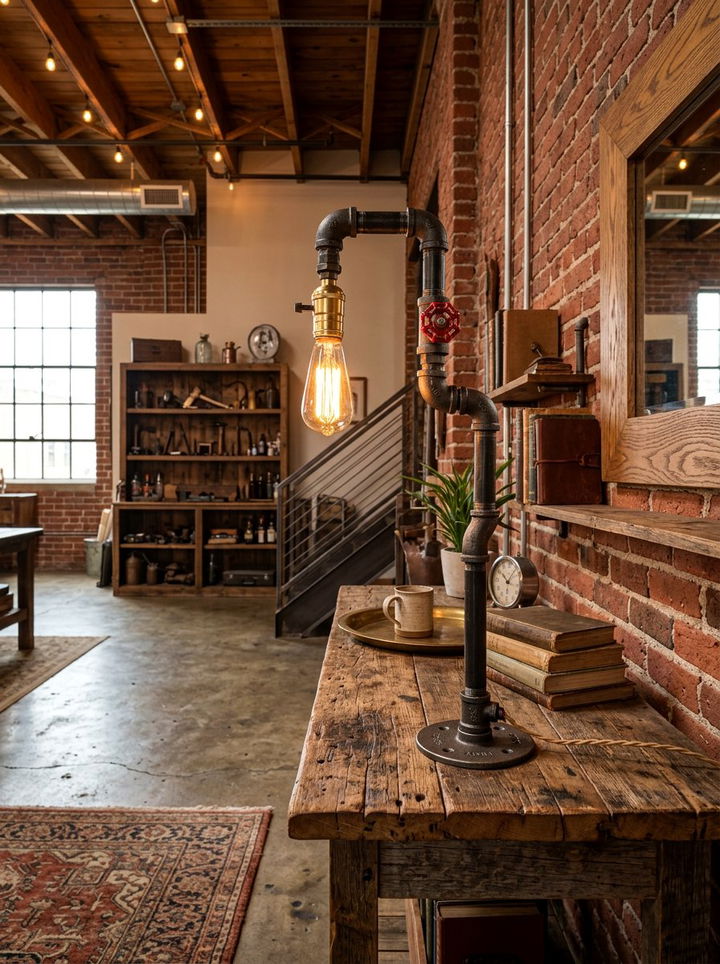 Industrial Pipe Lamp - 30 bedroom bedside lamps