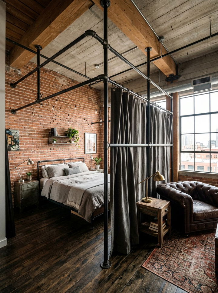 30 Smart Bedroom Curtain Dividers to Define Your Space