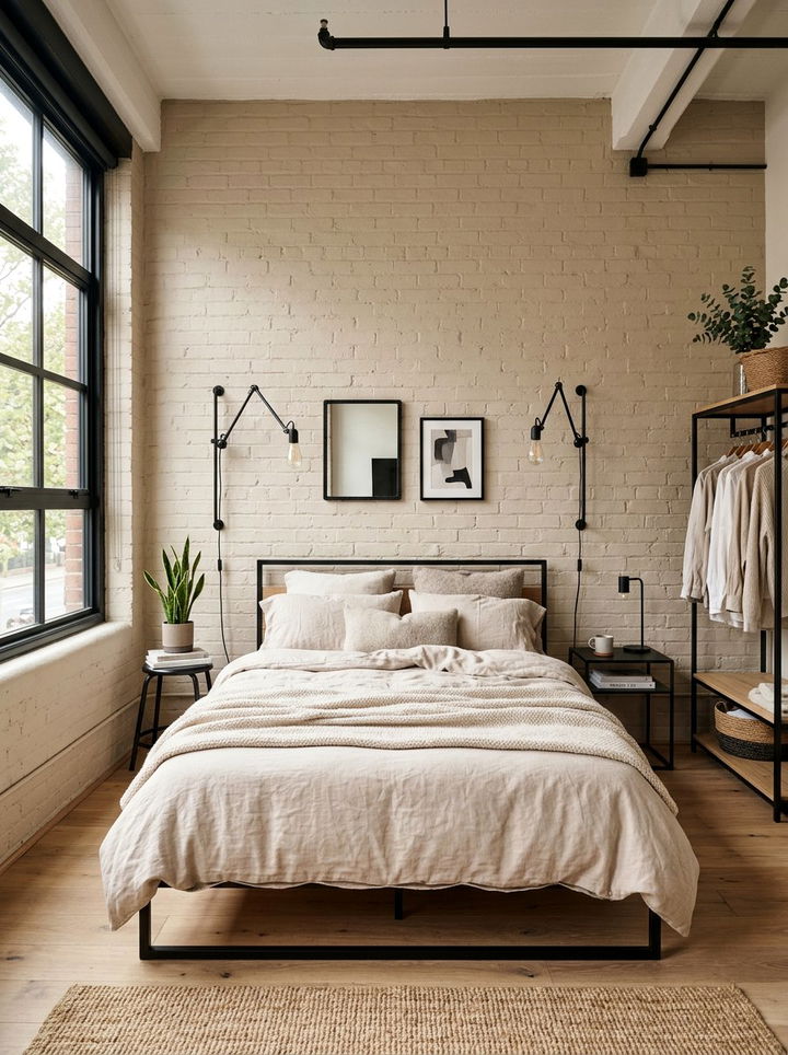 Industrial Scandinavian Beige Bedroom - 30 scandinavian beige bedroom ideas