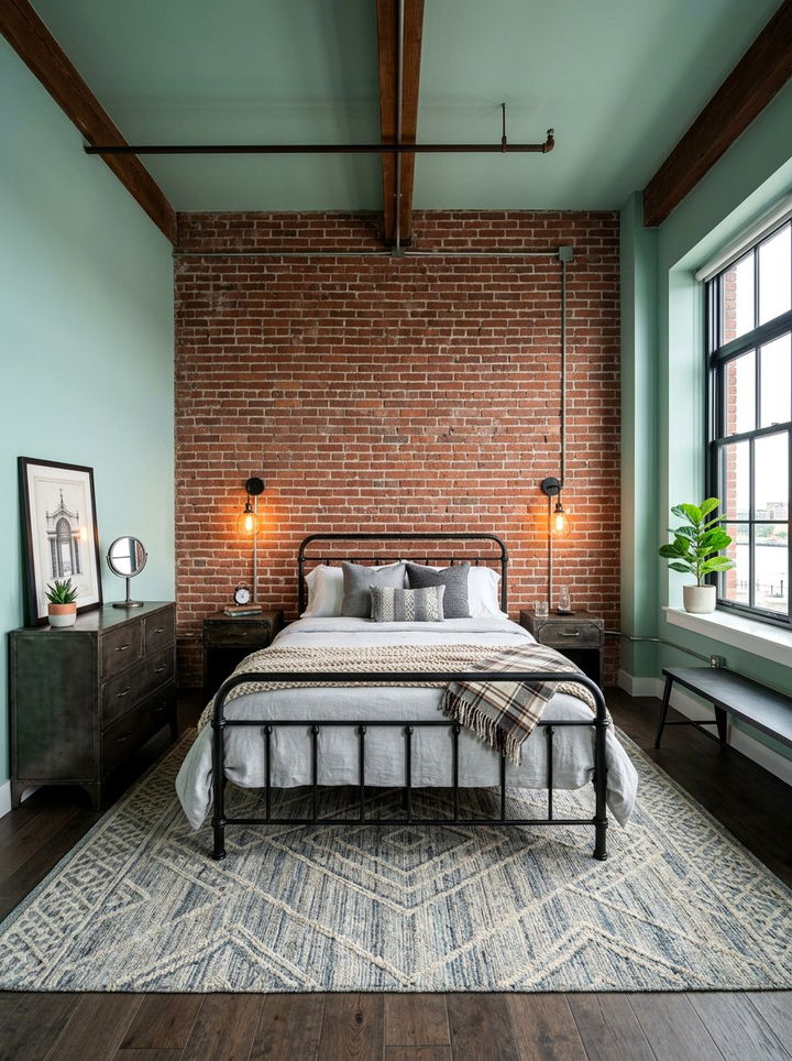 Industrial Seafoam Green Bedroom - 30 seafoam green bedroom ideas