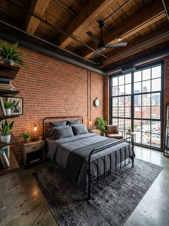 Industrial Square Bedroom - 30 square bedroom ideas