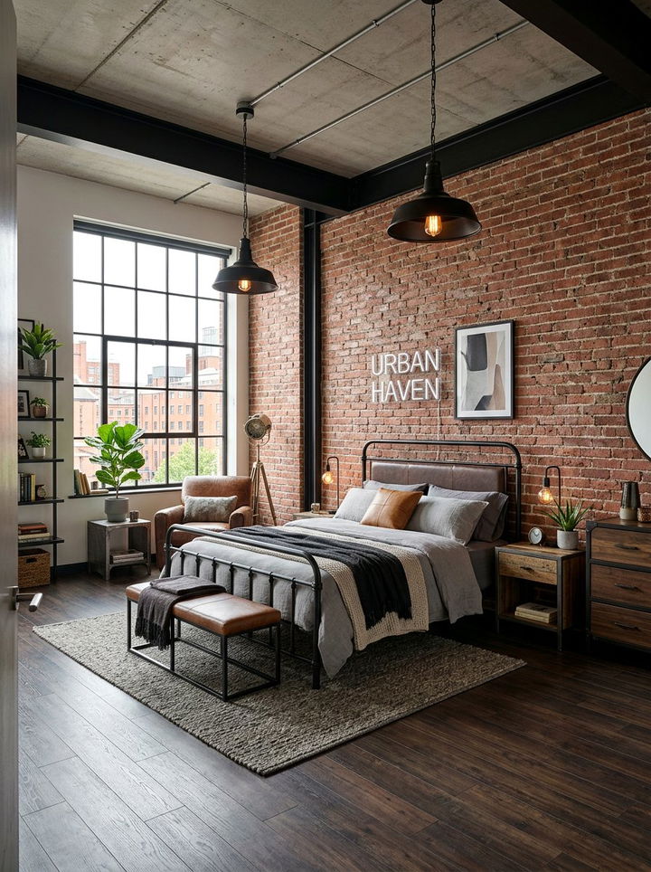 Industrial Style Bedroom - 30 move in ready bedroom ideas