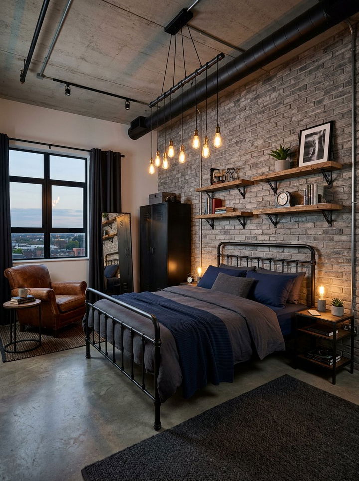 Industrial Style Bedroom - 30 teenage boy bedroom ideas