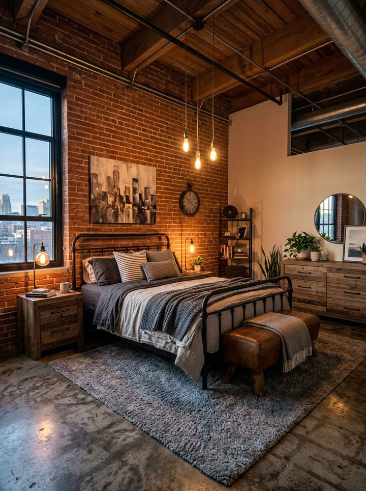 Industrial Style Master Bedroom Decor - 30 couples bedroom ideas