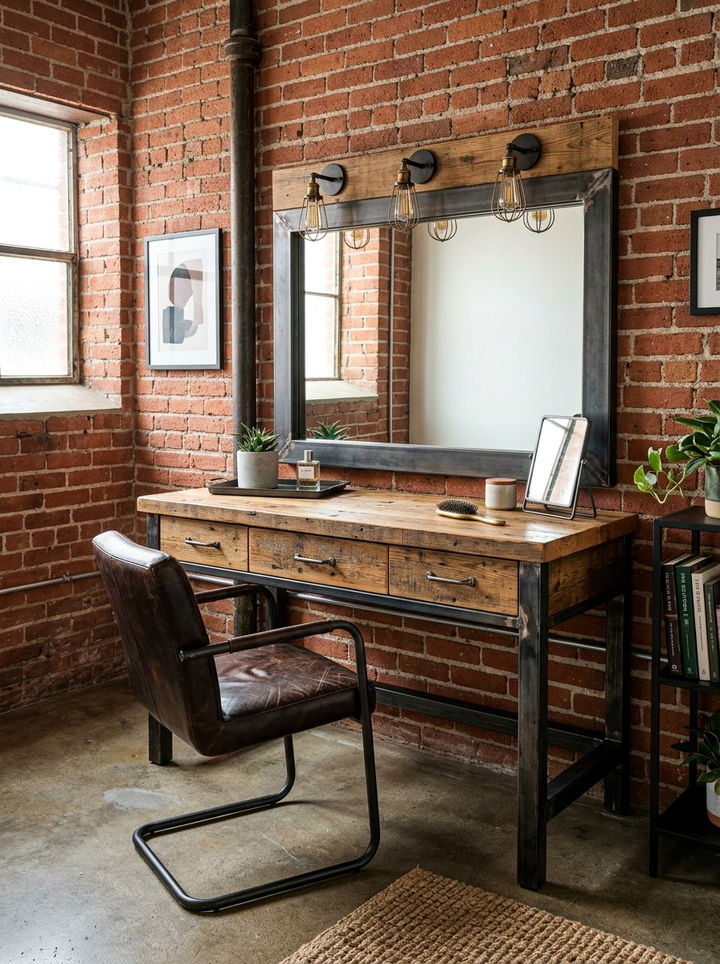 Industrial Style Vanity Table - 30 bedroom vanity tables
