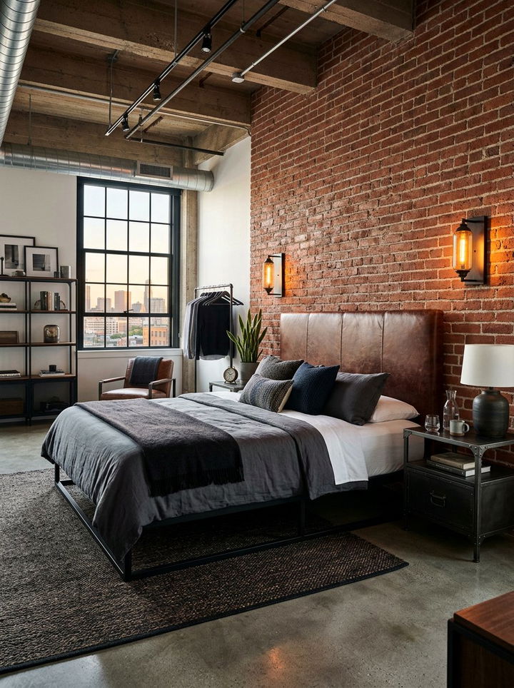 Industrial Style Wall Lights - 30 bedroom lighting ideas